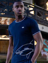 Load image into Gallery viewer, LE SHARK HOMER T SHIRT SKY CAPTAIN NAVY