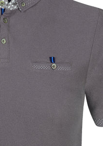POLO SHIRT - JERSEY - WITH POCKET - GREY