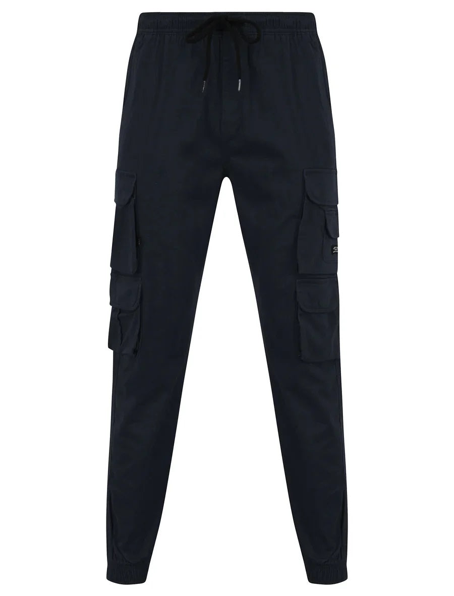 CATHAY CUFF CHINOS TROUSERS NAVY