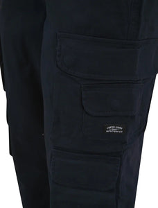 CATHAY CUFF CHINOS TROUSERS NAVY