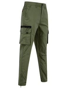 COSTELLO CUFF CHINOS TROUSERS OLIVE