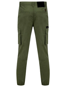 COSTELLO CUFF CHINOS TROUSERS OLIVE