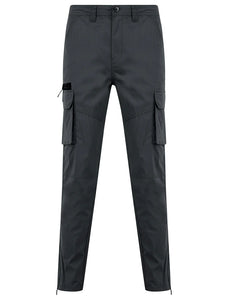 COSTELLO CUFF CHINOS TROUSERS CHARCOAL