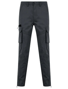 COSTELLO CUFF CHINOS TROUSERS CHARCOAL