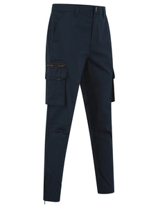 COSTELLO CUFF CHINOS TROUSERS NAVY