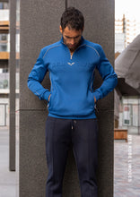 Load image into Gallery viewer, KOBE TRICOT QUARTER ZIP TOP DTS KOBE COBALT BLUE
