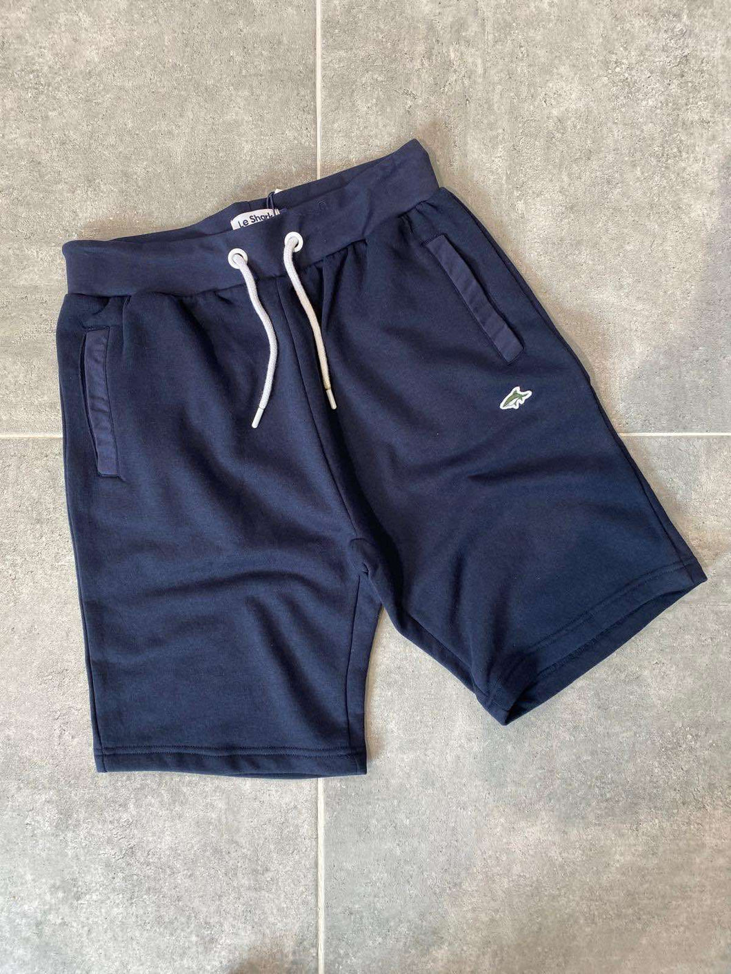 SHORTS WITH DRAW CORD - LIGHTWEIGHT FLEECE - NAVY