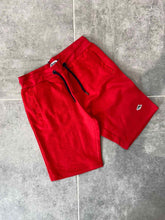 Load image into Gallery viewer, SHORTS WITH DRAW CORD - LIGHTWEIGHT FLEECE - RED
