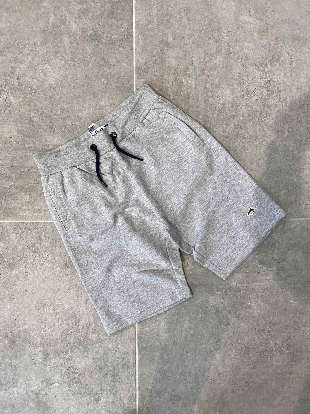 SHORTS WITH DRAW CORD - LIGHTWEIGHT FLEECE - GREY