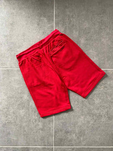 SHORTS WITH DRAW CORD - LIGHTWEIGHT FLEECE - RED