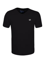 Load image into Gallery viewer, V NECK T SHIRT - JERSEY - BLACK

