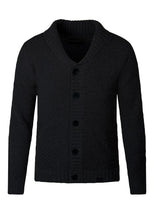 Load image into Gallery viewer, Chunky Jumper Knitwear Shawl Collar Cardigan Loose Fit Black
