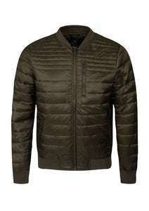 THREADBARE MENS NAPLES MA1 BOMBER JACKET KHAKI