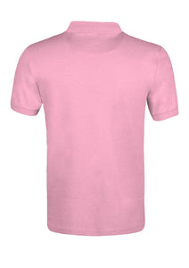 PLAIN POLO TOP - PINK