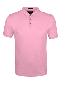 PLAIN POLO TOP - PINK