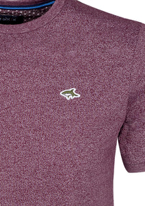 CREW NECK T SHIRT - JERSEY MARL - RED