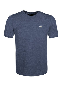 CREW NECK T SHIRT - JERSEY MARL - NAVY