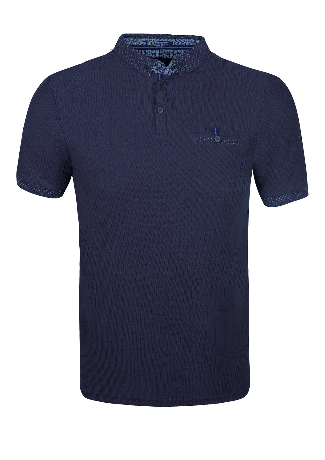 POLO SHIRT - JERSEY - WITH POCKET - NAVY