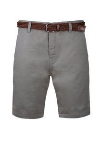 TAILORED CHINO SHORTS WITH BELT - MINT