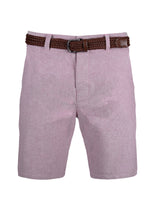 Load image into Gallery viewer, TAILORED OXFORD SHORTS WITH BELT - PINK
