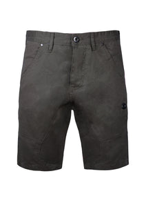 SLIM SHORTS WITH PATCH PATCH POCKETS; LIGHT GREEN