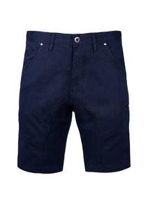 SLIM SHORTS WITH PATCH PATCH POCKETS; NAVY