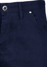 Load image into Gallery viewer, SLIM SHORTS WITH PATCH PATCH POCKETS; NAVY
