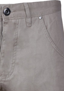 SLIM SHORTS WITH PATCH PATCH POCKETS; STONE