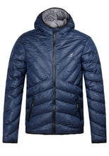 Load image into Gallery viewer, KANGOL MEN&#39;S GALLIA HOODED PADDED PUFFER JACKET NAVY
