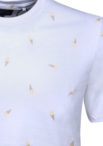 CREW NECK T SHIRT WITH ICE CREAM PRINT