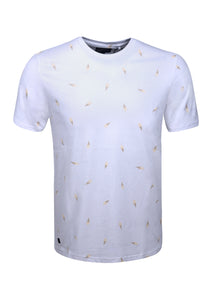 CREW NECK T SHIRT WITH ICE CREAM PRINT