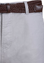 Load image into Gallery viewer, TAILORED CHINO SHORTS WITH BELT - ICEGREY
