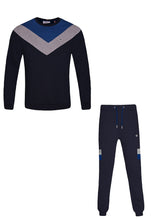 Load image into Gallery viewer, PUTNEY FLEECE CO-ORD IN COLOUR BLOCK Sky Captain Navy
