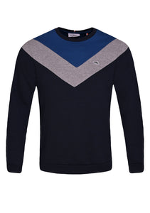 PUTNEY FLEECE CO-ORD IN COLOUR BLOCK Sky Captain Navy